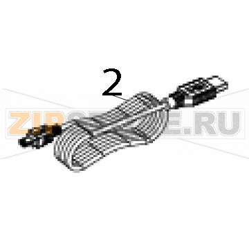 Кабель USB TSC MX240P USB-кабель для принтера TSC MX240PЗапчасть на деталировке под номером: 2