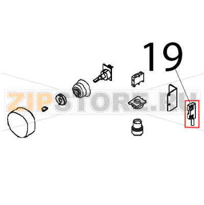 Выключатель магнитный Angelo Po FX101E1 Выключатель магнитный Angelo Po FX101E1Запчасть на деталировке под номером: 19