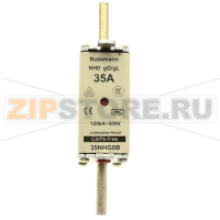Предохранитель, 35 A, AC 500 В, 120 кА, NH0, gL/gG, IEC Eaton NH FUSE 35A 500V GG/GL SIZE 0