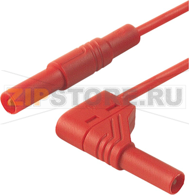 Провод испытательный 0.25 м, 16 A, 1000 В/AC/DC, красный Hirschmann 934078101 