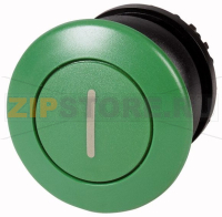 Кнопка грибовидная, RMQ-Titan, с фиксацией, зеленая, с маркировкой Eaton M22S-DRP-G-X1