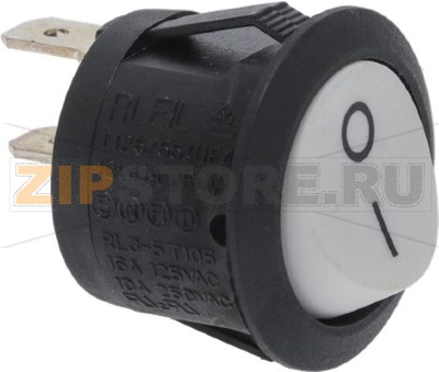ОДНОПОЛЮСНЫЙ ЧЕРНЫЙ ПЕРЕКЛЮЧАТЕЛЬ Ø 20 ММ 