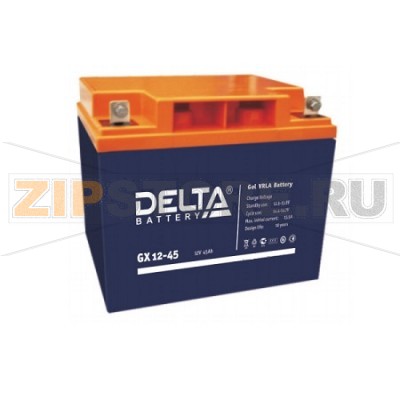 Delta GX 12-45 Гелевый аккумулятор Delta GX 12-45 (характеристики): Напряжение - 12 В; Емкость - 45 Ач; Габариты: 197 мм x 165 мм x 170 мм, Вес: 14,6 кгТехнология аккумулятора: GEL