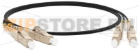 Hyperline FC-D2-50-LC/PR-LC/PR-H-2M-LSZH-BK Патч-корд волоконно-оптический (шнур) MM 50/125, LC-LC, 2.0 мм, duplex, LSZH, 2 м, черный