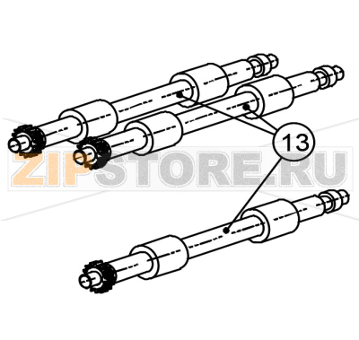 Feed roller Zebra TTP-2030 Feed roller Zebra TTP-2030Запчасть на деталировке под номером: 13