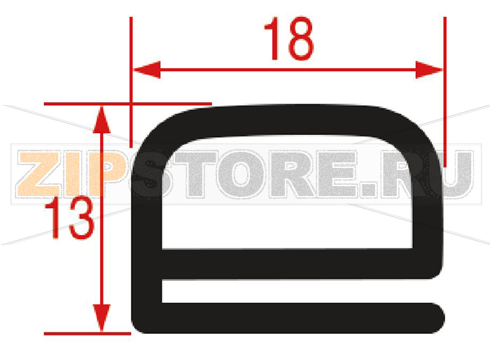 Уплотнение двери Comenda LF-321 Уплотнение двери для фронтальной посудомоечной машины Comenda LF-321