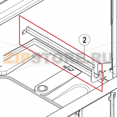 Rack guide, right Hobart UXT-10A                                    Rack guide, right Hobart UXT-10AЗапчасть на сборочном чертеже под номером: 2Название запчасти на немецком языке языке: Rack guide, right Hobart UXT-10A