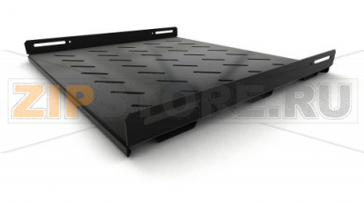 Hyperline TSH3M-850-RAL9004 Полка стационарная усиленная, глубина 850 мм, с боковым креплением, нагрузка до 50 кг, для шкафов серии TTB, TTR, TTC2, 485х850мм (ШхГ), цвет черный (RAL 9004) 