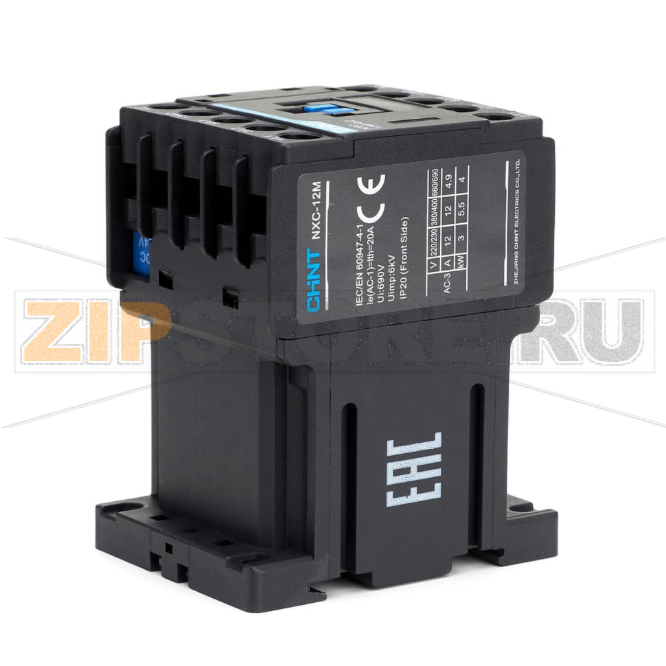 Контактор 12 А, 5.5 кВт, 24 В, 1НО, 50/60 Гц Chint NXC-12M10/Z 