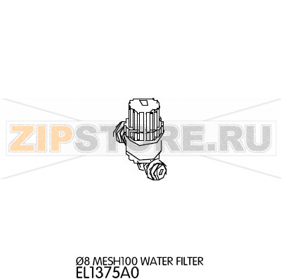 Ø8 Mesh100 water filter Unox XVC 205 Ø8 Mesh100 water filter Unox XVC 205Запчасть на деталировке под номером: 31Название запчасти на английском языке: Ø8 Mesh100 water filter Unox XVC 205