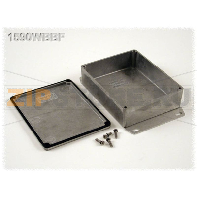 Корпус алюминиевый 118.5x93.5x34 мм, серый, 1 шт Hammond 1590WBBF 
