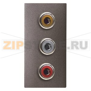 Механизм 3xRCA разъёма, одномодульный, антрацитовый ABB 2CLA215530N1801 