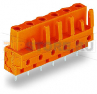 MCS MIDI Classic Розетка под пайку THT; 0.6 x 1.0 mm solder pin; прямые; Шаг контактов 7,62 мм; 3-пол.; оранжевые Wago 232-763/045-000