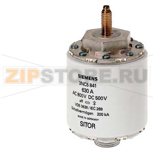 ПЛАВКАЯ ВСТАВКА SITOR 600A, AC 1000V, ДЛЯ ХИМИЧЕСКОЙ ПРОМЫШЛЕННОСТИ Siemens 3NC5840 
