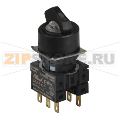Переключатель селекторный, Ø отверстия: 16 мм Autonics S16SR-S6W2C 