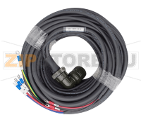 Кабель силовой с тормозом 15 м, 380 В, 4-5 кВт Inovance S6-L-B011-15.0