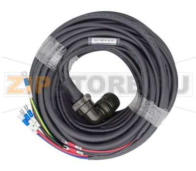 Кабель силовой с тормозом 15 м, 380 В, 4-5 кВт Inovance S6-L-B011-15.0 