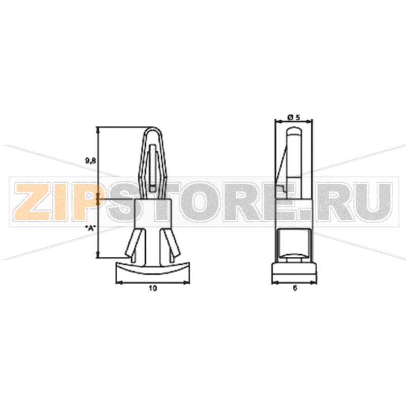 Проставка, материал: полиамид, 10 мм, 1 шт Richco RLCBSC-10-01 