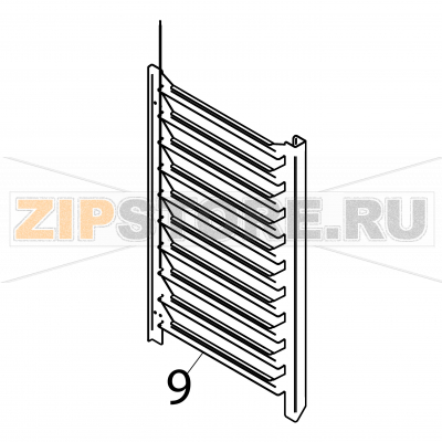 Right tray guide Fagor VPE-101 Right tray guide Fagor VPE-101Запчасть на деталировке под номером: 9Название запчасти Fagor на английском языке: Right tray guide VPE-101.