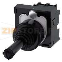 Координатный соединитель, 22 мм, кругл., пластмасса, цвет: черный, 2 положения переключателя, по вертикали: нажатием на кнопку, без механической блокировки в положении O, с держателем, 1 НО, 1 НО, винтовой зажим Siemens 3SU1100-7AD10-1NA0