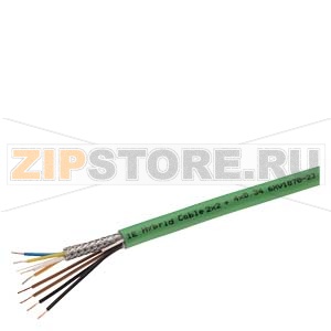 SIMATIC NET, ETHERNET ГИБРИДНЫЙ КАБЕЛЬ, ГИБКИЙ КАБЕЛЬ 4XCU (0.35 КВ.ММ) И 4 X CU (0.75 MM) ЭКРАНИРОВАННЫЙ, ПРОДАЁТСЯ В МЕТРАХ, МАКС. ПОСТАВКА 1000 M, МИН. ЗАКАЗНАЯ ДЛИНА: 20 M Siemens 6XV1870-2J 