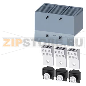 КЛЕММА ДЛЯ КРУГЛОГО ПРОВОДА CU 6 КАБЕЛЕЙ 3 ШТ. ПРИНАДЛЕЖНОСТЬ ДЛЯ: 3VA2 400/630 Siemens 3VA9303-0JF60 