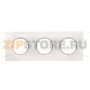 Рамка трехместная, белое стекло ABB 2CLA867300A3001 