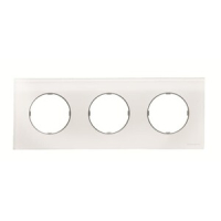 Рамка трехместная, белое стекло ABB 2CLA867300A3001