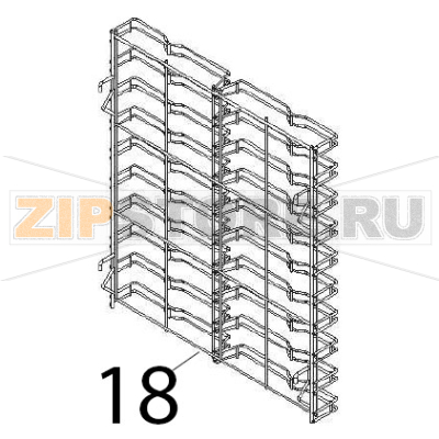 Tray holder LH Angelo Po BX101E Tray holder LH Angelo Po BX101EЗапчасть на деталировке под номером: 18