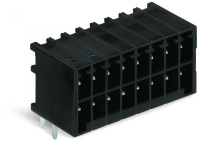 MCS MINI HD Вилка под пайку THR, 2-рядн.; 0.8 x 0.8 mm solder pin; угловые; 100% защита от неправильного подсоединения; Шаг контактов 3,5 мм; 2 x 16-полюсов; черные Wago 713-1436/105-000