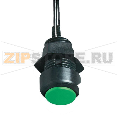 Кнопка 48 В DC/AC, 0.5 А, 1 x выкл/вкл, без фиксации, IP67, 1 шт Elobau 145MT00A-GN 
