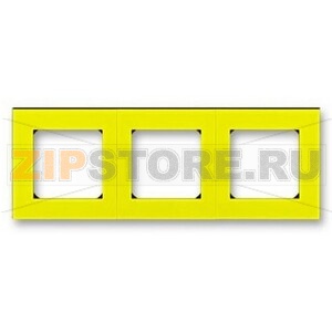 Рамка трехместная, жёлтый/дымчатый чёрный ABB 2CHH015030A6064 