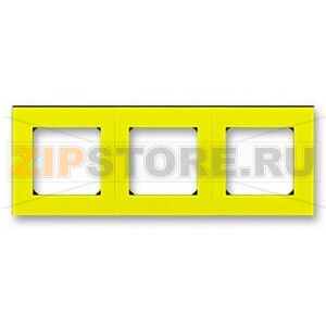 Рамка трехместная, жёлтый/дымчатый чёрный ABB 2CHH015030A6064 
