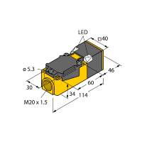 Датчик индуктивный Turck NI20-CP40-FZ3X2/S100