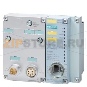 SIMATIC S7-1500F, центральный процессор CPU 1513pro F-2 PN для станции ET 200pro для отказобезопасных (F) систем, ЦПУ с рабочей памятью 450 кБ для программы и 1,5 МБ для данных, 1ый интерфейс: PROFINET IRT с 3х-портовым коммутатором, 2ой интерфейс: PROFIN 