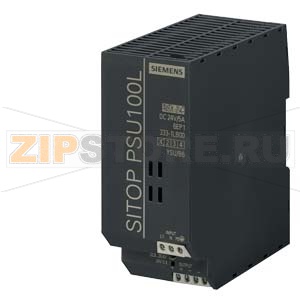 SITOP PSU100L 24 V/5 A, СТАБИЛИЗИРОВАННЫЙ БЛОК ПИТАНИЯ, ВХОД: ~120/230 В, ВЫХОД: =24 В/5 A Siemens 6EP1333-1LB00 