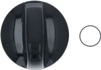 KNOB BLACK S-98 W/PIN