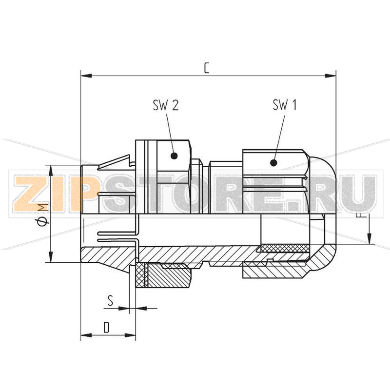 Ввод кабельный, M12, материал: полиамид, 1 шт Lapp SKINTOP CLICK 