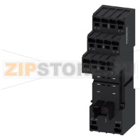 ЦОКОЛЬ ДЛЯ ВТЫЧНОГО РЕЛЕ СЕРИИ РТ C 2 П КОНТАКТАМИ, С ПРУЖИННЫМИ КЛЕММАМИ (PUSH-IN) С ЛОГИЧЕСКИМ РАЗДЕЛЕНИЕМ, МОНТАЖ НА DIN-РЕЙКУ Siemens LZS:PT7872P