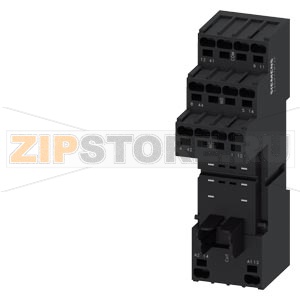 ЦОКОЛЬ ДЛЯ ВТЫЧНОГО РЕЛЕ СЕРИИ РТ C 2 П КОНТАКТАМИ, С ПРУЖИННЫМИ КЛЕММАМИ (PUSH-IN) С ЛОГИЧЕСКИМ РАЗДЕЛЕНИЕМ, МОНТАЖ НА DIN-РЕЙКУ Siemens LZS:PT7872P 