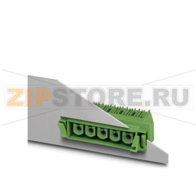 Ответная часть разъема Phoenix Contact DFK-IPC 16/ 8-G-10,16 Номинальный ток: 76 А, Расчетное напряжение (III/2): 1000 В, Полюсов: 8, Размер шага: 10,16 мм, Цвет: зеленый, Поверхность контакта: Серебро, Монтаж: пайка.Минимальный заказ: 10 шт.Упаковка: 10 шт.