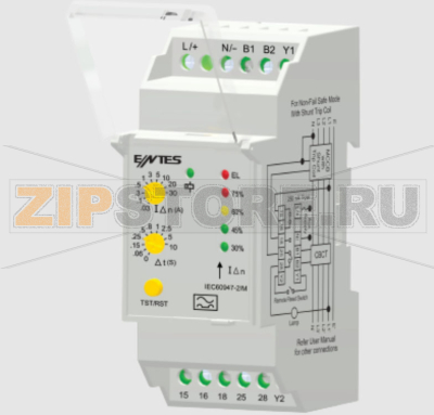 Реле утечки тока 220-415 В/AC, 50-60 Гц Entes ELR-30-M 