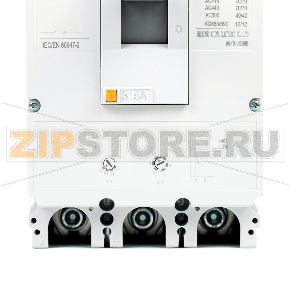 Выключатель автоматический 315 А, 150 кА, 3 полюса Chint NM8N-630R 
