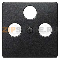 DELTA I-SYSTEM  ЧЕРНЫЙ МЕТАЛЛИК КРЫШКА РОЗЕТКИ ДЛЯ RF/TV/SAT 55X55MM 3 ОТВЕРСТИЯ Siemens 5TG1222-2