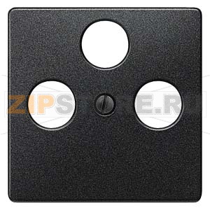 DELTA I-SYSTEM  ЧЕРНЫЙ МЕТАЛЛИК КРЫШКА РОЗЕТКИ ДЛЯ RF/TV/SAT 55X55MM 3 ОТВЕРСТИЯ Siemens 5TG1222-2 
