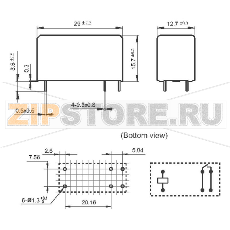 Реле электромагнитное 24 В/DC, 16 А, 1 шт Hongfa HF115F-S/024-HSF 