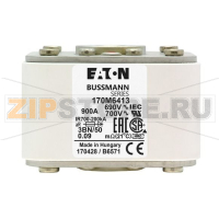 Предохранитель, 900 A, AC 690 В, 200 кА, size 3, aR, IEC UL Eaton FUSE 900A 690V 3BN/50 AR UC