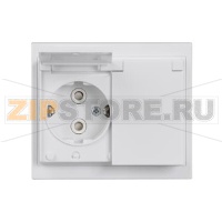 Розетка в сборе с заземлением 16 А, 250 В, IP44, белая ABB 2TKA000954G1