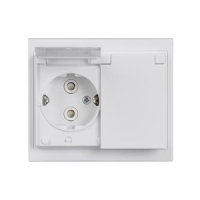 Розетка в сборе с заземлением 16 А, 250 В, IP44, белая ABB 2TKA000954G1