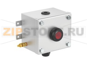 Модуль управления Control Unit Ex e, Stainless Steel, Illuminated Pushbutton LCS1.IRJX.B.1 Pepperl+Fuchs Electrical specificationsOperating voltage250 V max.Operating current16 A max.Terminal capacity2.5 mm2Functionilluminated pushbuttonColorredContact configuration1x NCUsage categoryAC15 - 12 ... 250 V AC - 10 ADC13 - 12 ... 24 V DC - 1 ANumber of poles1Mechanical specificationsHeight102 mm (A)Width116 mm (B)Depth85.5 mm (C)External dimension100 mm with operators (C1) 92.2 mm with screws (C2) 145 mm with mounting brackets (K)Fixing holes distance, height41 mm (G)Fixing holes distance, width130 mm (H)Enclosure coverfully detachableCover fixingM6 stainless steel hexagon head screwsFixing holes diameter6.1 mm (J)Degree of protectionIP66Cable entryNumber of cable entries1 x M20 in face A fitted with polyamide Ex e stopping plug1x M20 in face B fitted with polyamide Ex e cable glandDefined entry areaface A and face BMaterialEnclosure1.5 mm 316L, (1.4404) stainless steelFinishelectropolishedSealone piece closed cell neopreneMass1.5 kgMountingmouting brackets with 6.1 mm screw holesGroundingM6 internal/external brass grounding boltAmbient conditionsAmbient temperature-40 ... 55 °C (-40 ... 131 °F) @ T4 -40 ... 40 °C (-40 ... 104 °F) @ T6 Data for application in connection with hazardous areasEU-Type Examination CertificateCML 16 ATEX 3009 XMarking II 2 GD Ex db eb mb IIC T* Gb Ex tb IIIC T** °C Db T6/T80 °C @ Ta +40 °C T4/T130 °C @ Ta +55 °CInternational approvalsIECEx approvalIECEx CML 16.0008XEAC approvalTC RU C-DE.GB06.B.00567ConformityDegree of protectionEN 60529General informationSupplementary informationEC-Type Examination Certificate, Statement of Conformity, Declaration of Conformity, Attestation of Conformity and instructions have to be observed where applicable. For information see www.pepperl-fuchs.com.AccessoriesOptional accessoriesEngraved traffolyte tag labelEngraved AISI 316L stainless steel tag labelColor in-fill stainless steel tag label